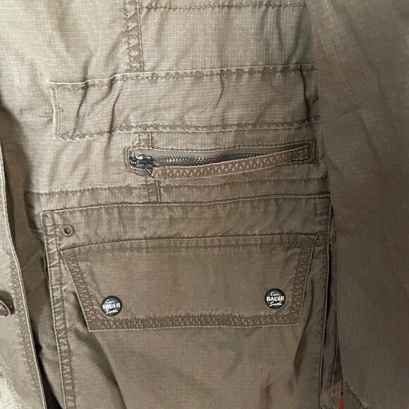 Eddie Bauer Khaki Utility Jacket Sz Petite Small - Picture 6 of 9
